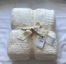 NEW 147 Barefoot Dreams CozyChic Throw Blanket Cream Ivory 54" x 72 NWT in Pkg