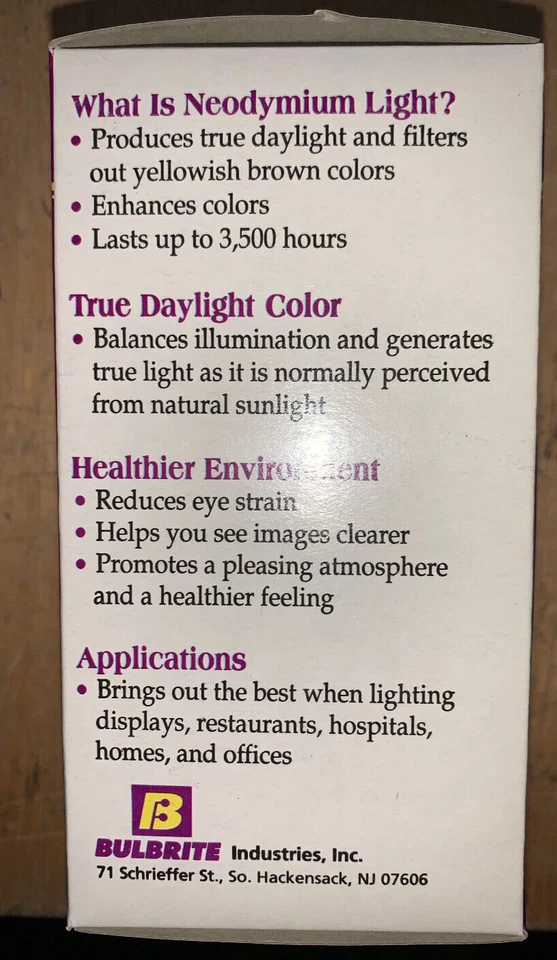 BULBRITE NEODYMIUM LAMPS A21 True Daylight Frost 150w 120v 150A21FR/N - Image 2 of 4