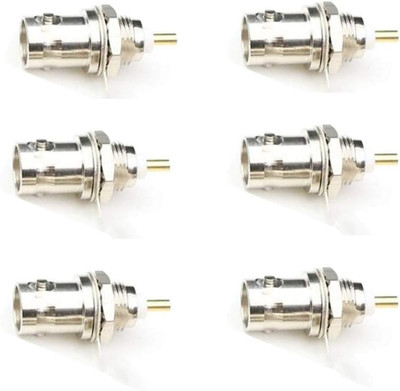 BNC Chassis Panel Mount Socket Female Jack Solder Type Connectors Adapter 6Pack