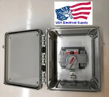Dual Power Automatic Transfer Switch 2Pole UL Enclosure, 1Ph,120/240 VAC, 63amp.