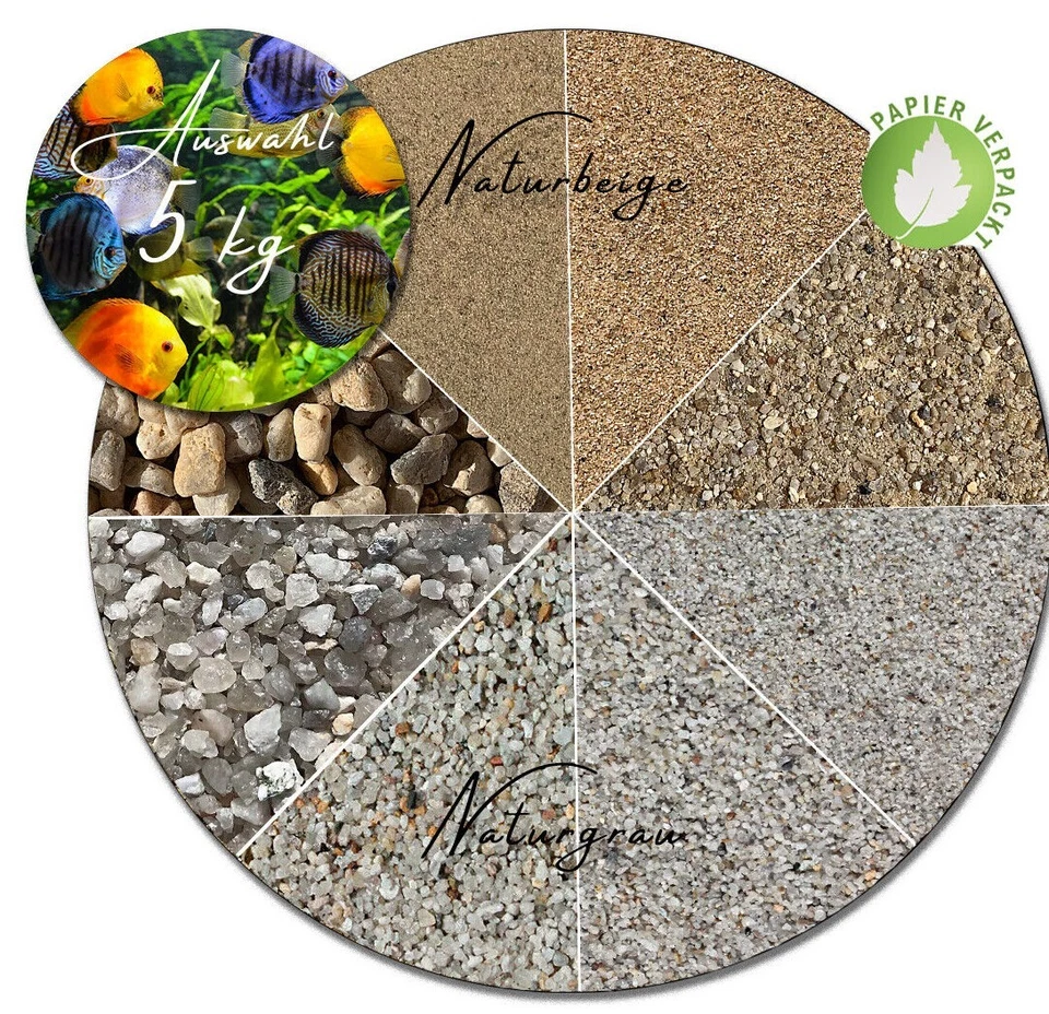 KRISTALLQUARZSAND Aquariumsand Aquariumkies 5kg Aquariensand Aquarienkies Bodengrund Natursand