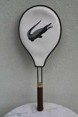LACOSTE ラケット カバー付き ヴィンテージ Vintage LACOSTE Steel Tennis Racket - Medium N4 w/ cover Made in