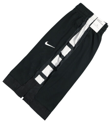 NIKE Elite Stripe 10" Basketball Shorts sz M Medium Black White Loose Fit - Afbeelding 1 van 7