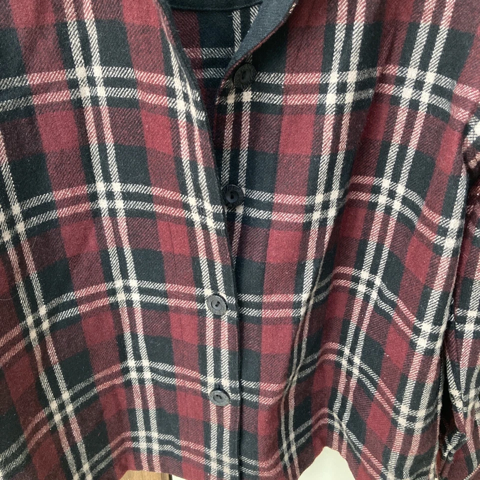 Christopher & Banks Blazer Jacket Size M Button Down Lined Maroon Black Blazer - Image 3 of 4