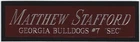 MATTHEW STAFFORD GEORGIA NAMEPLATE AUTOGRAPH SIGNED FOOTBALL HELMET JERSEY PHOTO