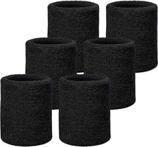 Wrist Sweatbands Sports Sweatbands for Competition Sweat Absorbent Pack of 6