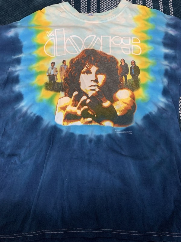 The Doors Waiting On The Sun Tie Dyed Double Sided Shirt Size XL 2000
