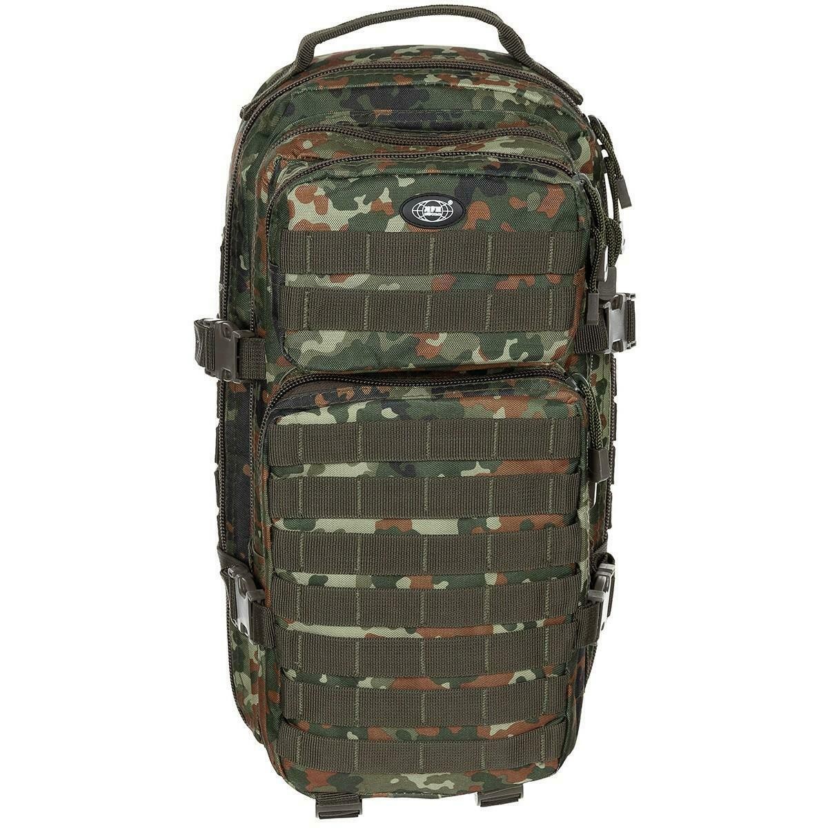 MFH Tactical Rucksack Molle Style German Flecktarn Airsoft Army