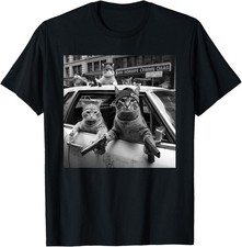 Funny Gangster Cats Street Design Funny Gangster Cat Unisex T-Shirt