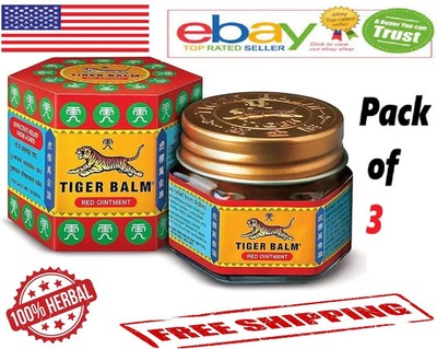 3X Tiger Balm Red Super Strength Pain Relief Ointment 21ml. With Free Ship