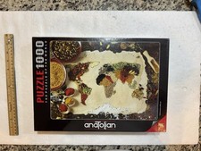 Anatolian Herbal World Map 1000 Piece Jigsaw Puzzle