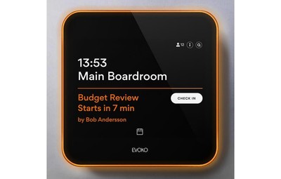 Evoko Liso Raummanager digitales Türschild 8 Zoll (20,32 cm)