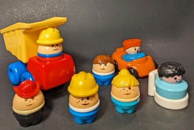 5 Little Tikes Toddle Tots,Dump Truck 80s &2 Fisher Price Chunkies Car,Chair 90s