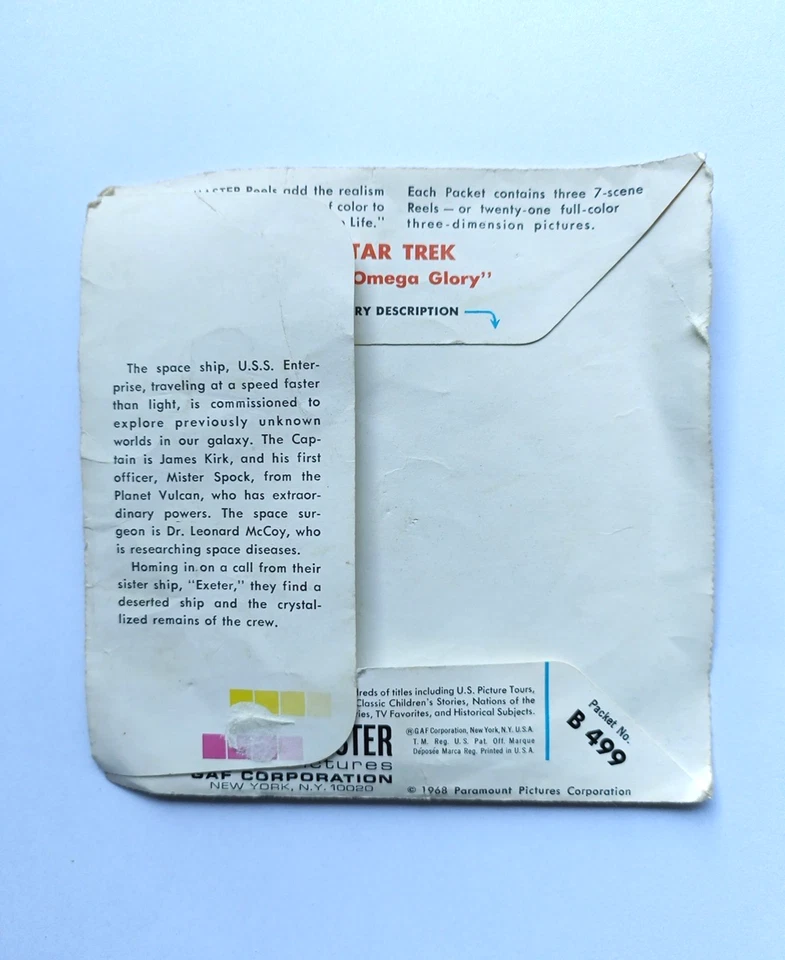 Vintage 1968 View-Master 'Star Trek' Slides With Booklet/Packaging B499 - Image 4 of 4