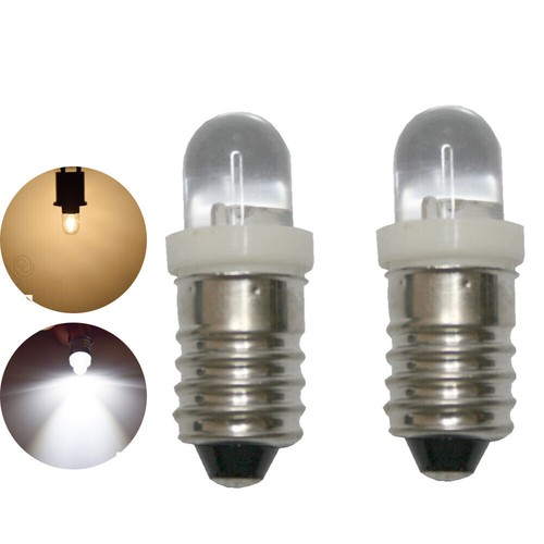 LED Bulb 3V 12V E10Screw Lamp Replacement For Torch Flashlight Light Warm/White - Picture 7 of 12