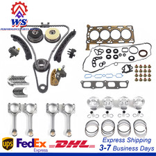 Timing Chain Kit Head Gasket Set VVT Piston For GMC Chevrolet Buick 2.5L 2013-21