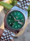 Seiko 5 Arabic dial Green Automatic 7009-5862 Men’s Vintage Watch