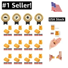 Durable XT30 Plugs: 20 Pairs with Shrink Tubing for Reliable RC Performance