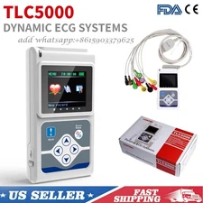 TLC5000 ECG/EKG Holter 12-Channel 24hour Recorder PC Software Analyzer System