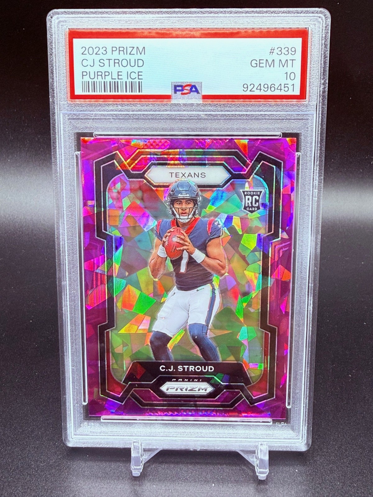 2023 Panini Prizm PURPLE ICE PRIZM SP CJ Stroud Rookie RC #339 - PSA 10 - /225