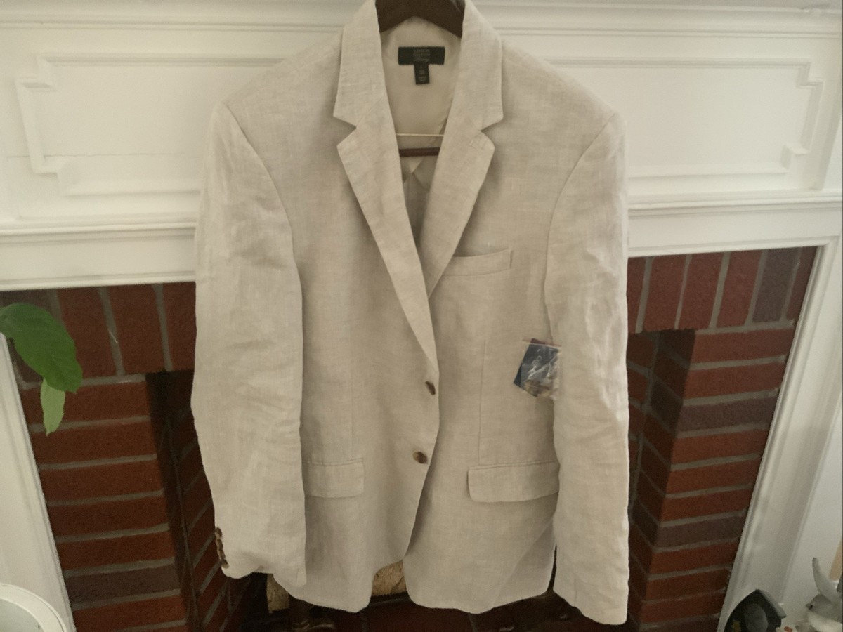 Club Room Luxury Linen Blazer Jacket Mens Large natural