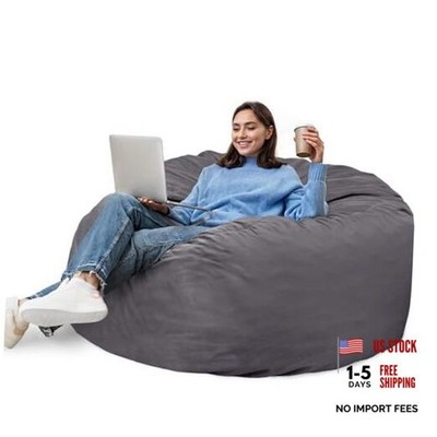 4FT Bean Bag Chair Beanbag for Adults and Bean Bag Chair 48 Inch Dark Grey