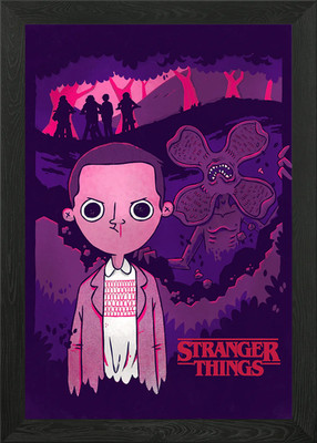 Stranger Things Bikes gerahmtes Wandbild Poster Leinwanddruck Bild