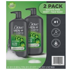 Dove Men Care Body Face Wash Refreshing Extra Fresh 2 pk 30 fl oz
