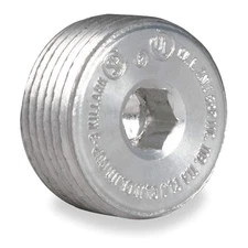 HUBBELL KILLARK CUP-3 Blank Plugs,Aluminium,Trade Size 1in 2MY86