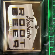 VINTAGE C. 1950 ROCHESTER ROOT BEER DECAL SIGN NOS in plastic display cover
