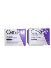 CeraVe Skin Renewing Night Cream, Niacinamide, Peptide Complex Pack of 2