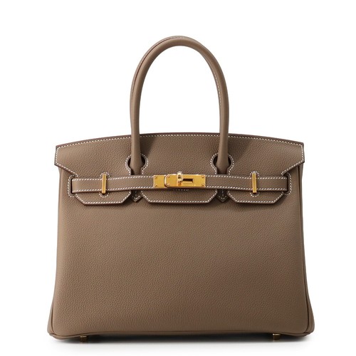 HERMES Birkin Size 30 Togo Leather Etoupe