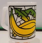 Vintage Federal Milk Glass Pumpkin Banana Mug