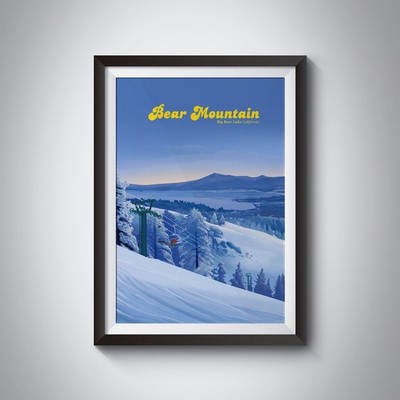 Bear Mountain Skigebiet Reiseposter