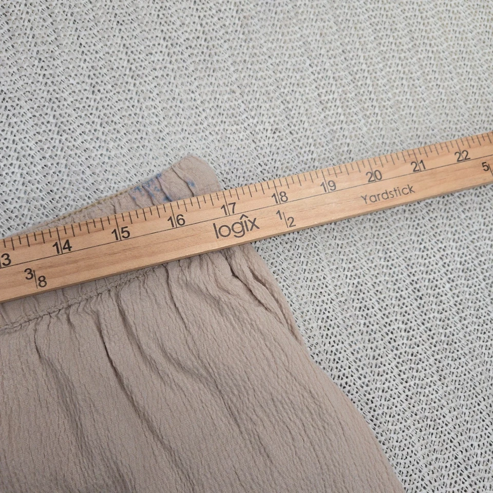 Pantalones Cortos Ciervo Blanco Para Mujer 1X 16W Cintura Elástica Beige Pull On Pucker Cargo Plus Foto 3 de 4