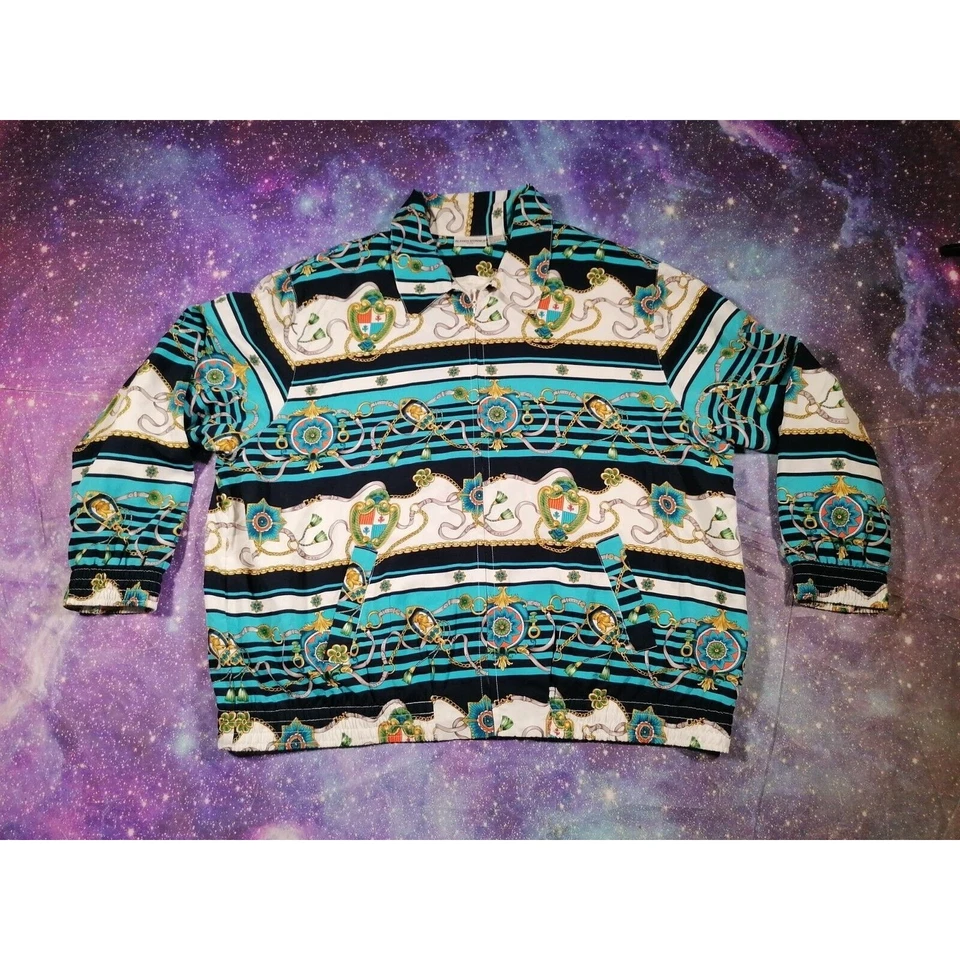Alfred Dunner Coque Veste Fou Couleur Taille 22 Fermeture Éclair ♥ 90s Festival - Photo 2/4