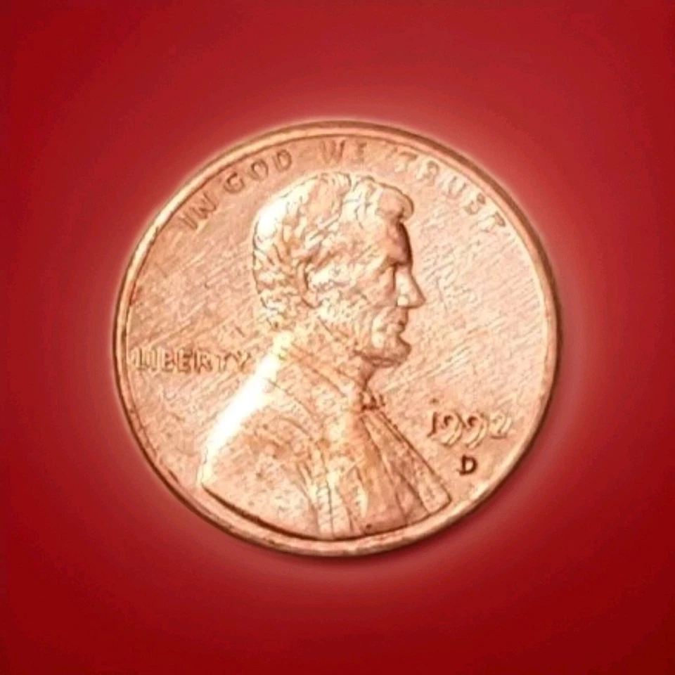 Rare Unique 1992 D Lincoln Penny Wide Am, DDO, Die Striations Excellent Conditio - Image 3 of 4