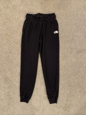 The North Face Women  s Black Fleece Jogger Sweatpants Logo Size S Tapered