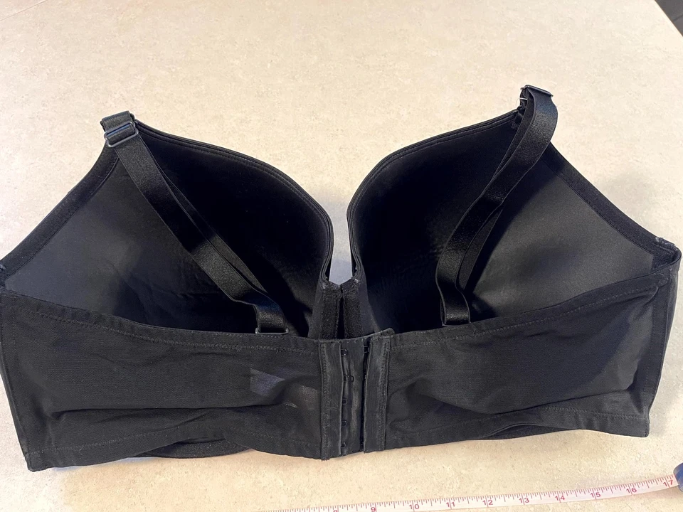 NWT Cacique Push-up Balconette Bra Underwire Black 46DDD - Image 4 of 4