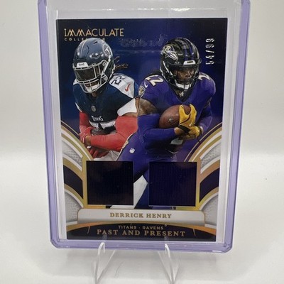 2025 Panini Immaculate Past & Present Derrick Henry /99 Dual Patch Ravens Titans