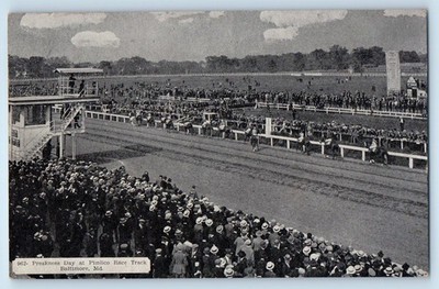 197 Baltimore Maryland Vintage Postcard Preakness Day Pimlico Race Track Stadium