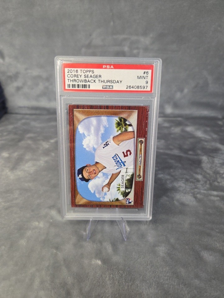 2016 Topps Throwback Thursday #TBT PSA 9 Dodgers SS /1665 Corey Seager Rookie RC
