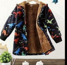 Boys & Girls Dinosaur Fleece Hoodie- School, Outdoor winter jacket hoodie