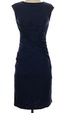 CUT from the Kloth Black Sheath Bodycon Boat Neck Ruched Knee Jersey Dress 4