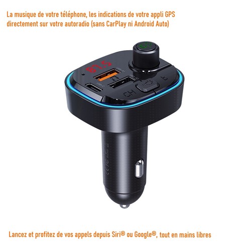 Transmetteur FM Autoradio pour Xiaomi Mi 10 10T 11i - Zdjęcie 4 z 5