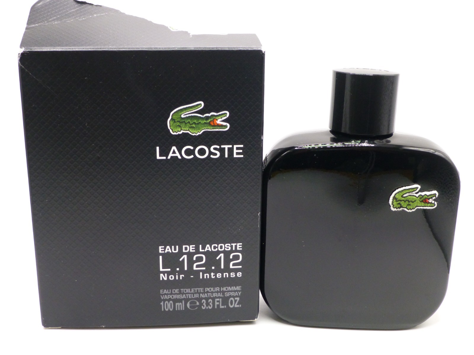 Lacoste EAU DE LACOSTE L.12.12 NOIR Intense 100ml EDT Spray - New / Box Damaged