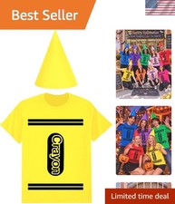 Cozy Halloween Crayon Costume Set in Various Colors - Unisex Sizes M-3XL