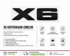 BMW X6 Kofferraum Emblem Logo Schriftzug Heckemblem Schwarz Matt | Selbstklebend