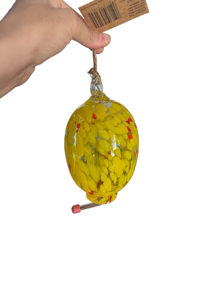 Ручной выдувной стеклянный шар колибри кормушка новый с Ярлыками - Изображение 2 из 4