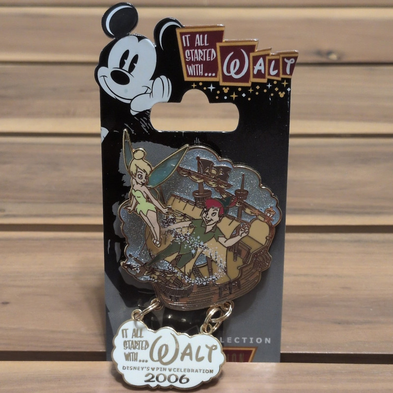 Disney Pin Celebration 2006 It All Started With Walt Peter Pan LE Dangle Glitter